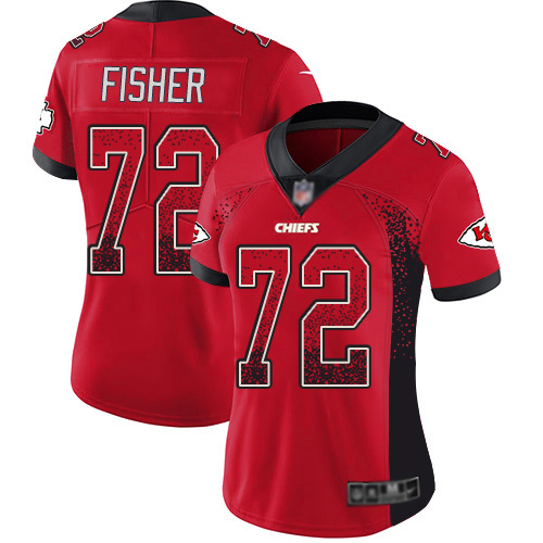 Women Kansas City Chiefs 72 Fisher Eric Limited Red Rush Drift Fashion Football Nike NFL Jersey